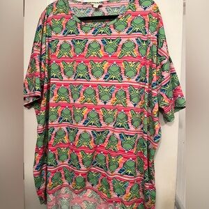 3XL LuLaRoe Kermit The Frog Print Top